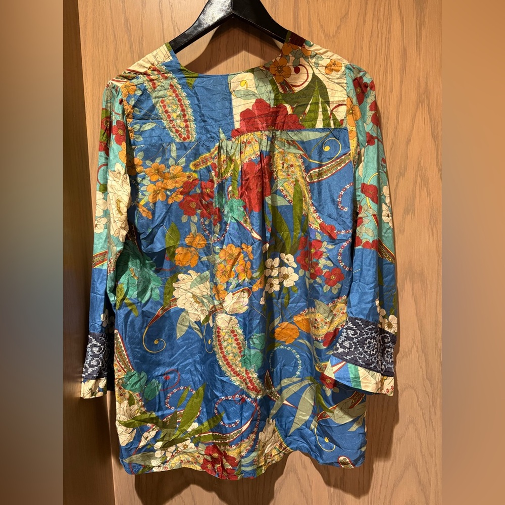 Johnny Was Teebee Robi Long Sleeve Embroidered Blouse Size S - Picture 9 of 11